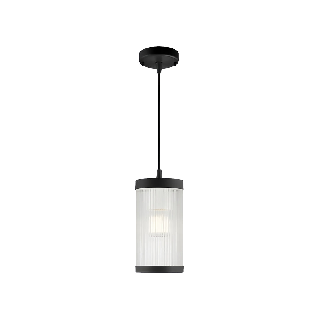 Modern Outdoor Pendant Light with Stainless Steel Frame and Acrylic Shade