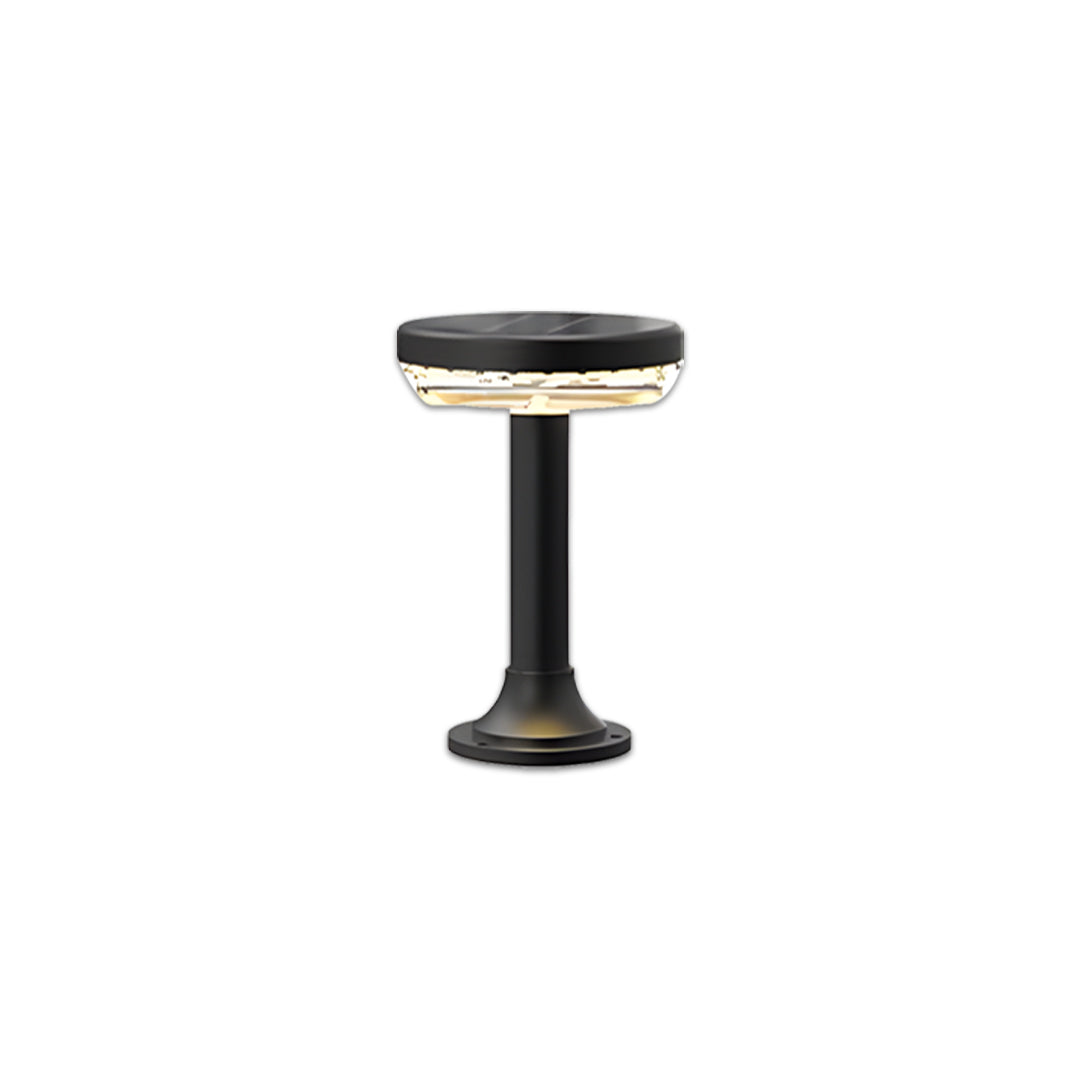 Modern Solar Path Light in Matte Black for Garden Walkways