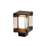 Modern Minimalist Outdoor Pillar Light in Sand Black Aluminum