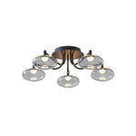 Lumina Glass Flush Mount Ceiling Light — Modern LED Fixture in Black