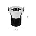 Recessed LED Spotlight with Adjustable 15 Degree Beam for Accent Lighting