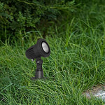 Modern Outdoor Spotlight in Sand Gray Aluminum with Warm 3000K LED