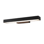 Modern Outdoor Wall Sconce with Motion Sensor in Matte Black Rectangular Design