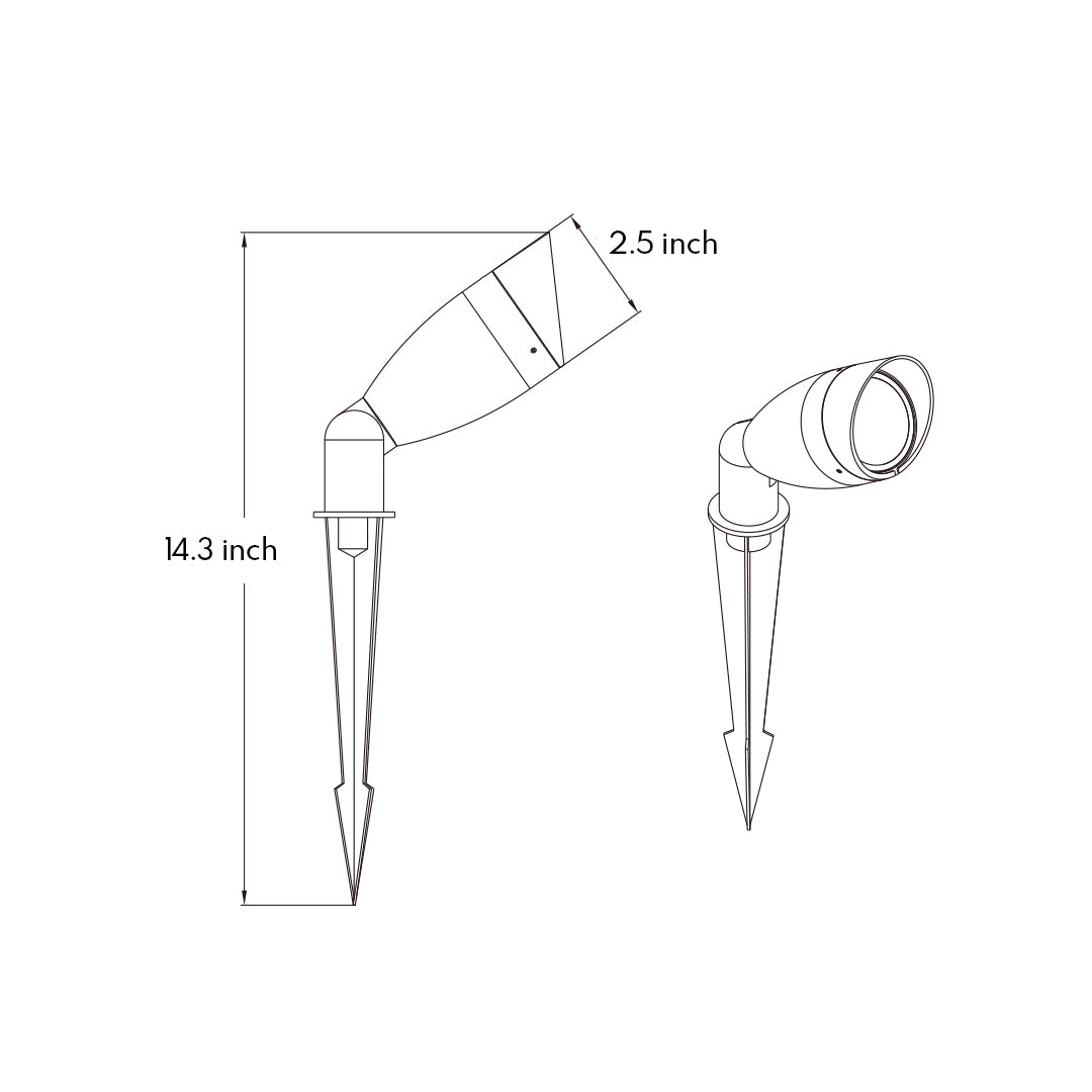 Minimalist LED Spike Spotlight for Garden Landscape Accent Lighting