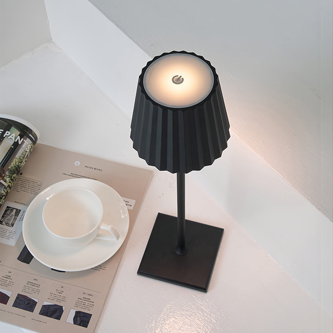 Lumina Cordless Touch Table Lamp in Matte Aluminum