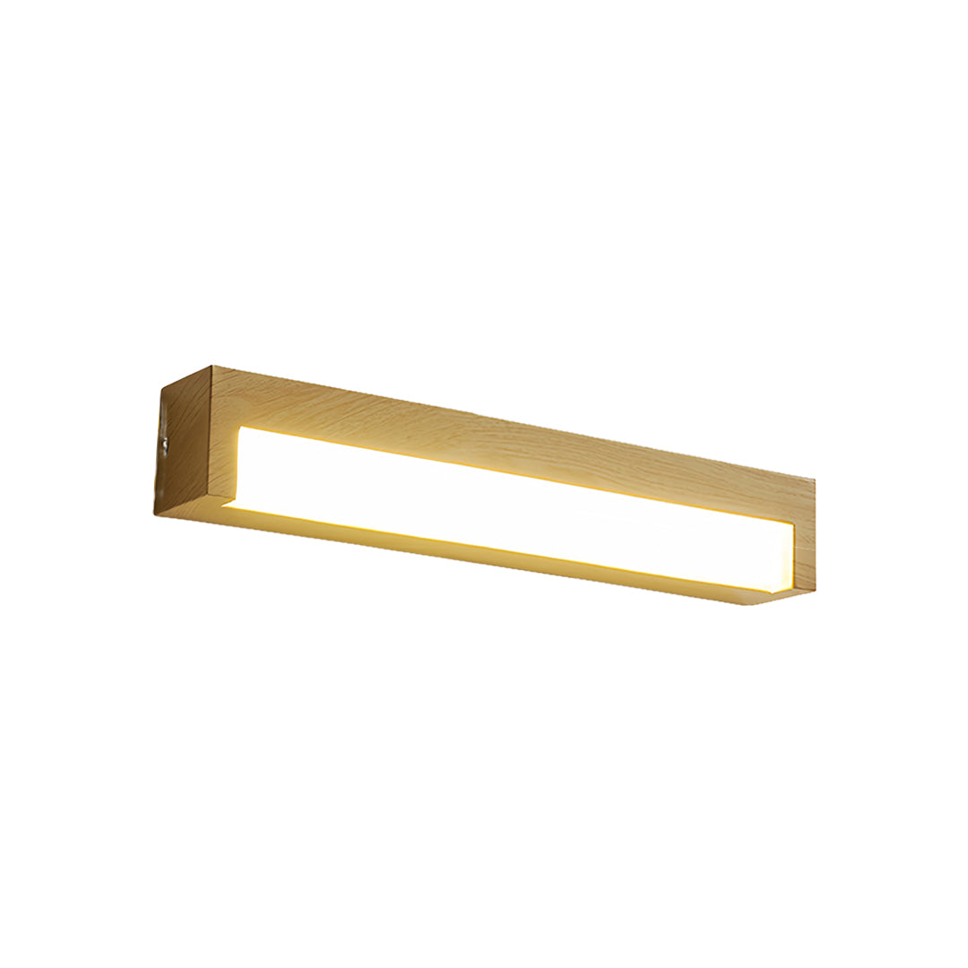 Vintage Wood Grain LED Wall Sconce with Acrylic Diffuser