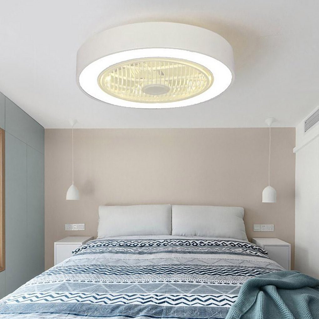 Lumina Round LED Ceiling Fan with Bladeless Design and Remote