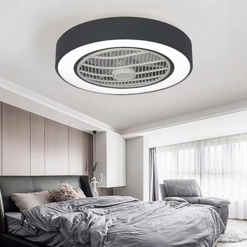 Lumina Round LED Ceiling Fan with Bladeless Design and Remote