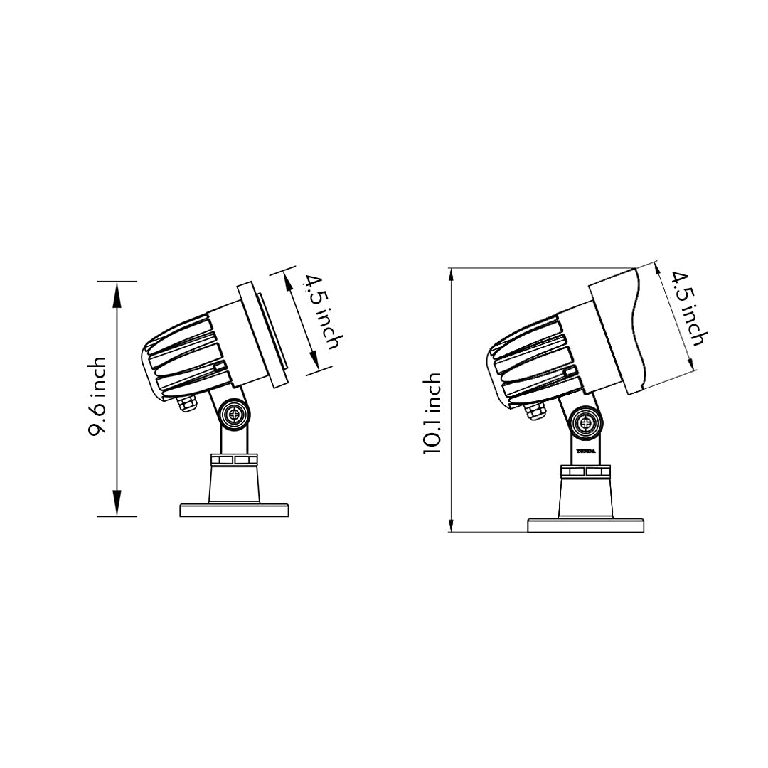 Modern Outdoor Spotlight in Sand Gray Aluminum with Warm 3000K LED