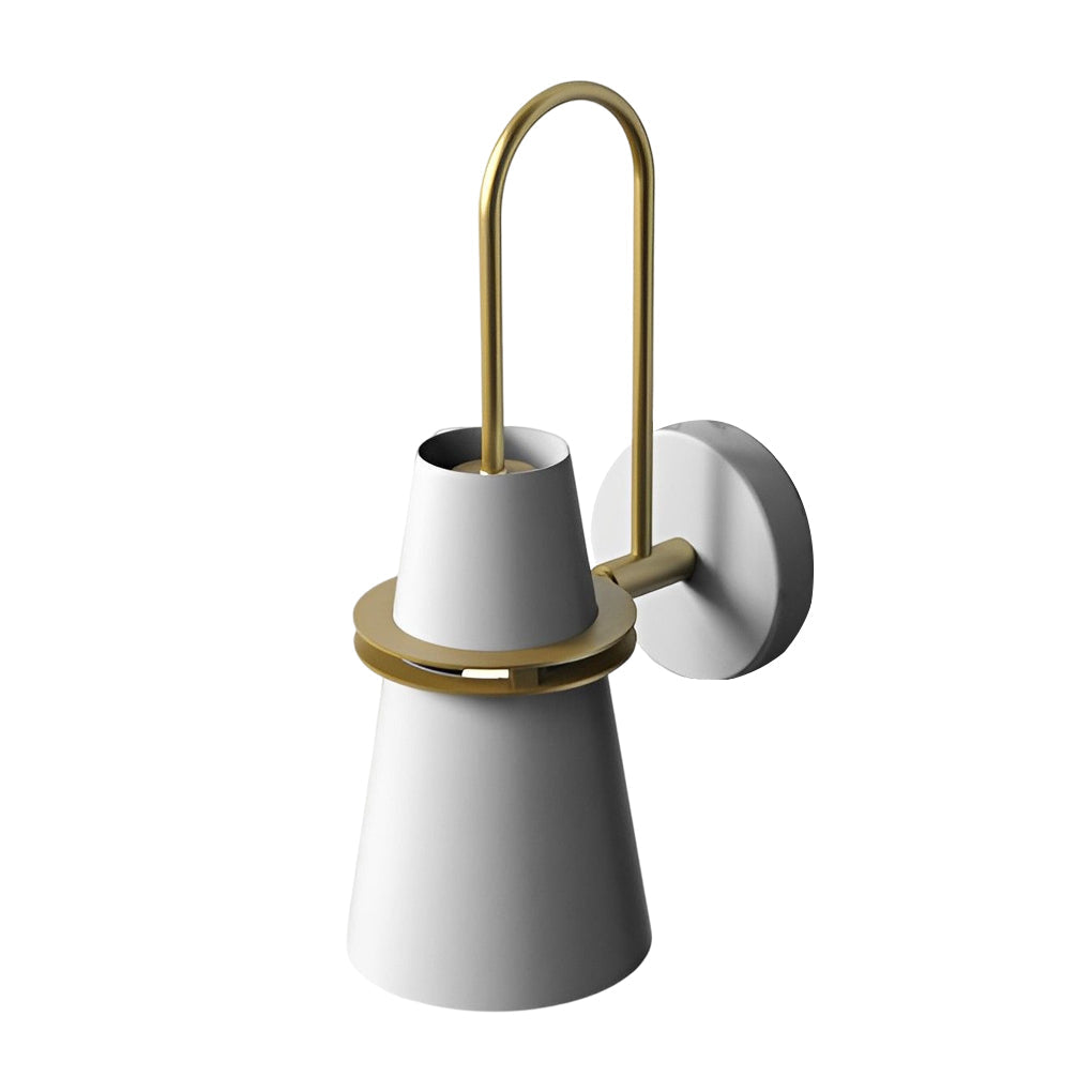 Cone Wall Sconce in White – Modern Iron Architectural Lighting