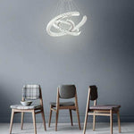 Lumina Wave Crystal LED Chandelier in Stainless Steel