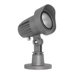 Modern Outdoor Spotlight in Sand Gray Aluminum with Warm 3000K LED