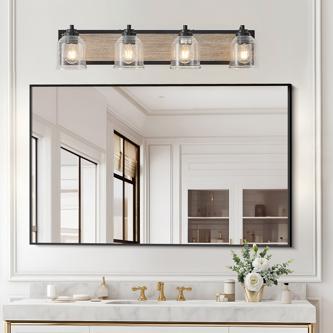 Nordic Geometric Linear Wall Sconce with Multi-Light Iron Frame