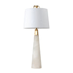 Nordic White Marble Table Lamp with Cloud Stone Shade