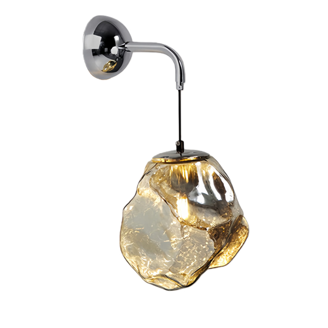 Art Deco Wall Sconce with Nordic Iron Frame and Rotational Molded Shade