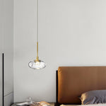 Italian Minimalist Glass Pendant Light with LED Ring