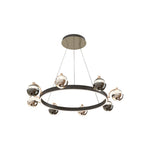 Aurelia Modern Chandelier in Black and Gold with LED Acrylic Shades