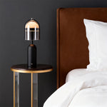 Italian Minimalist Glass Table Lamp with Dimmable LED