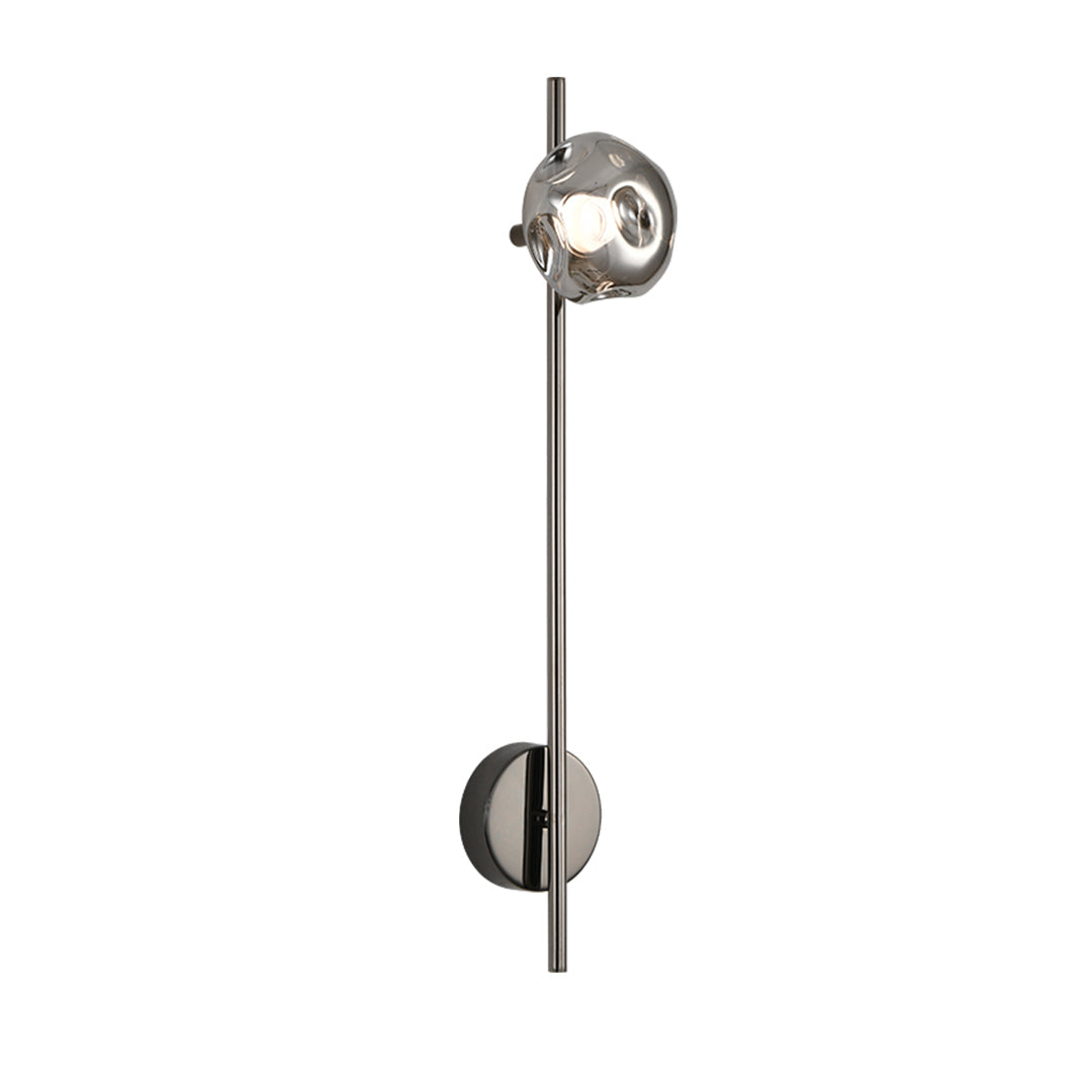 Modern Linear LED Wall Sconce with Pleated Glass Shade