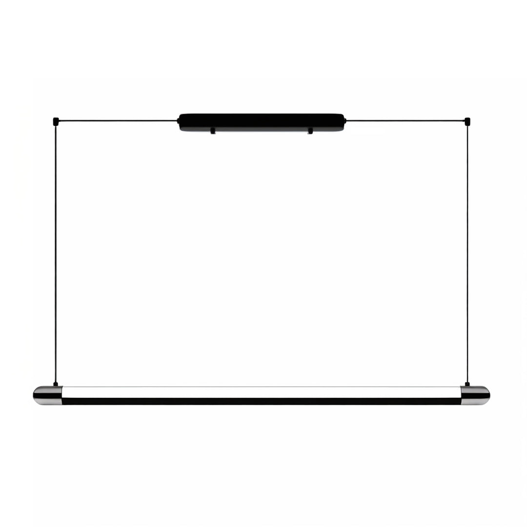 Matte Black Linear LED Pendant Light for Kitchen Island and Dining Table
