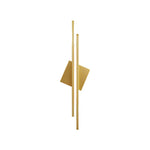 Sculptural Linear LED Wall Sconce in Brass and Acrylic