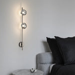 Modern Linear LED Wall Sconce with Pleated Glass Shade