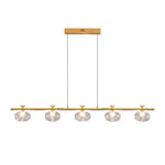 Linear Glass Chandelier Modern Minimalist Pendant Light for Dining Room and Living Room