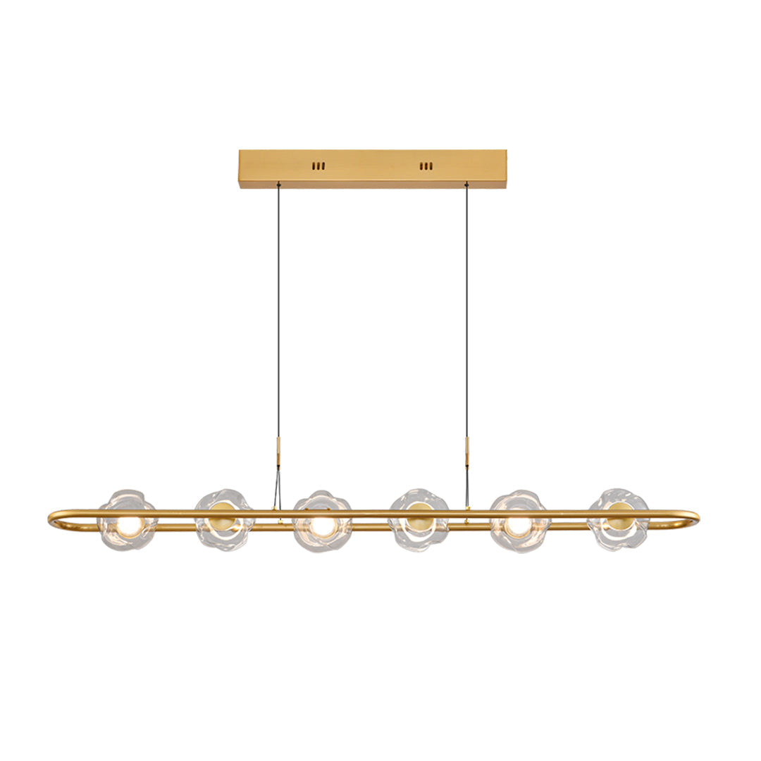 Modern Rise and Fall Pendant Light with Ribbed Glass Shade