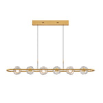 Modern Rise and Fall Pendant Light with Ribbed Glass Shade