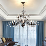 Lumière Cascade Crystal Candle Chandelier with LED Candelabra Bulbs