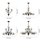 Lumière Cascade Crystal Candle Chandelier with LED Candelabra Bulbs