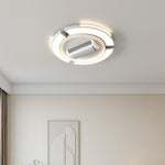 Bladeless Ceiling Fan with Full Spectrum LED Light – Modern Flush Mount