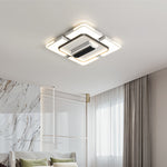 Bladeless Ceiling Fan with Full Spectrum LED Light – Modern Flush Mount