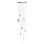 Luxury Full Copper Crystal Staircase Chandelier with Adjustable Chain