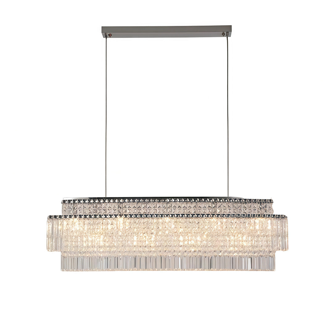 Aurelia Crystal Chandelier – Minimalist Adjustable Ceiling Light