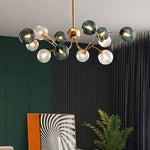 Aurelia Six-Light Clear Glass Flush Mount Ceiling Light in Champagne Gold