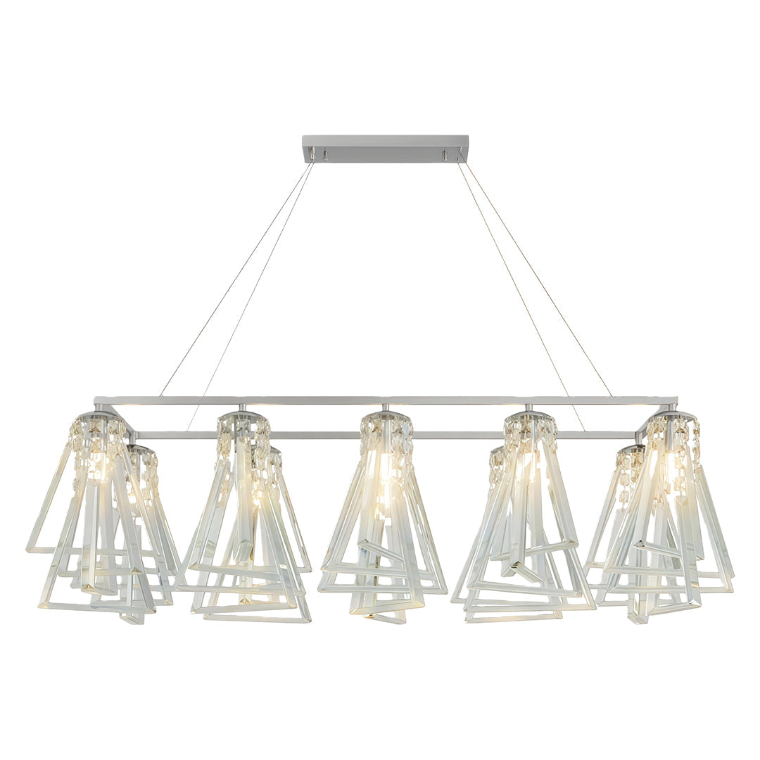 Aurelia Crystal Chandelier in Brass, Chrome, or Black