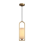 Aurelia Copper Pendant Light with Natural Stone Shade