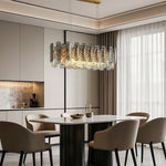 Lumière de Cristal Contemporary Crystal Chandelier with Adjustable Chain