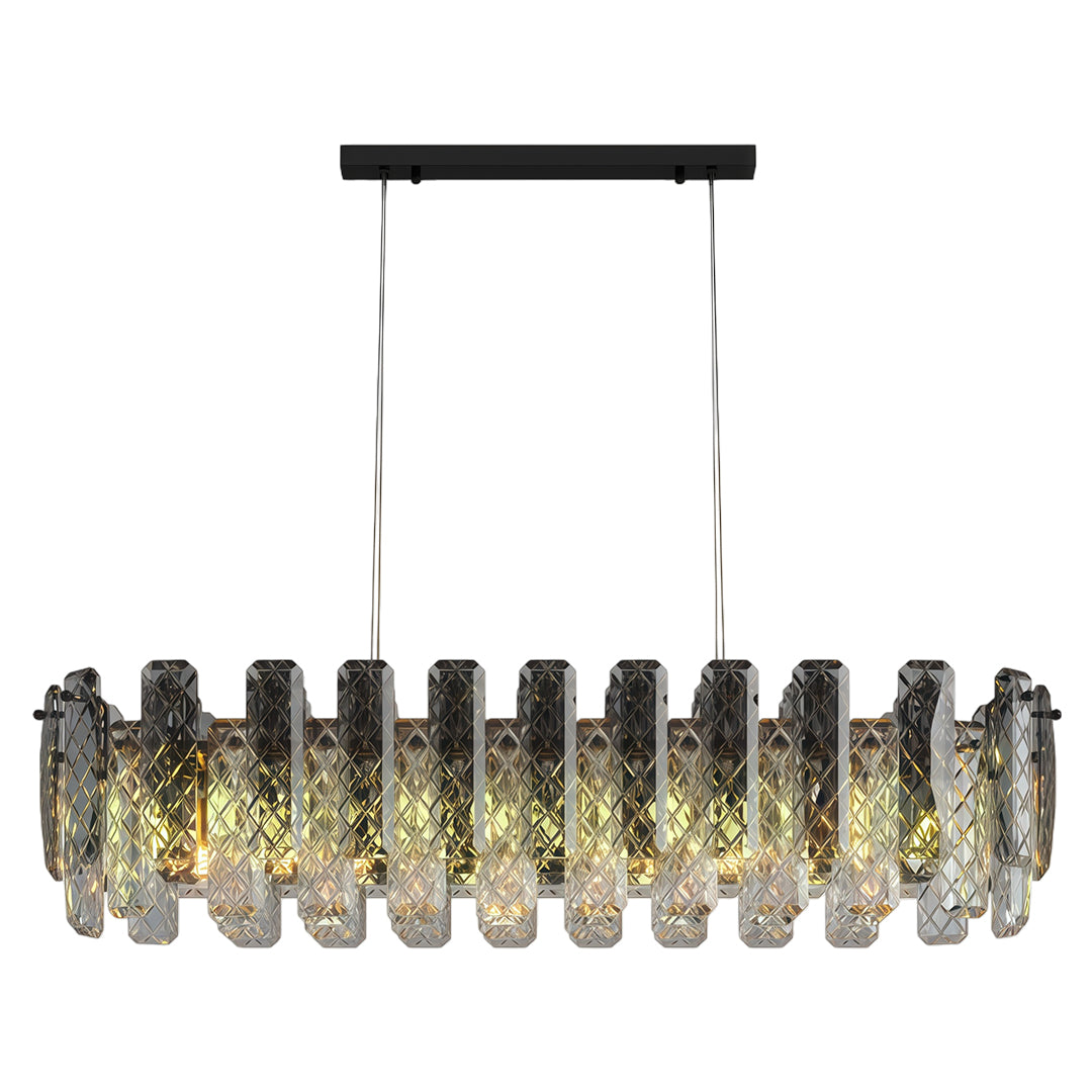 Lumière de Cristal Contemporary Crystal Chandelier with Adjustable Chain