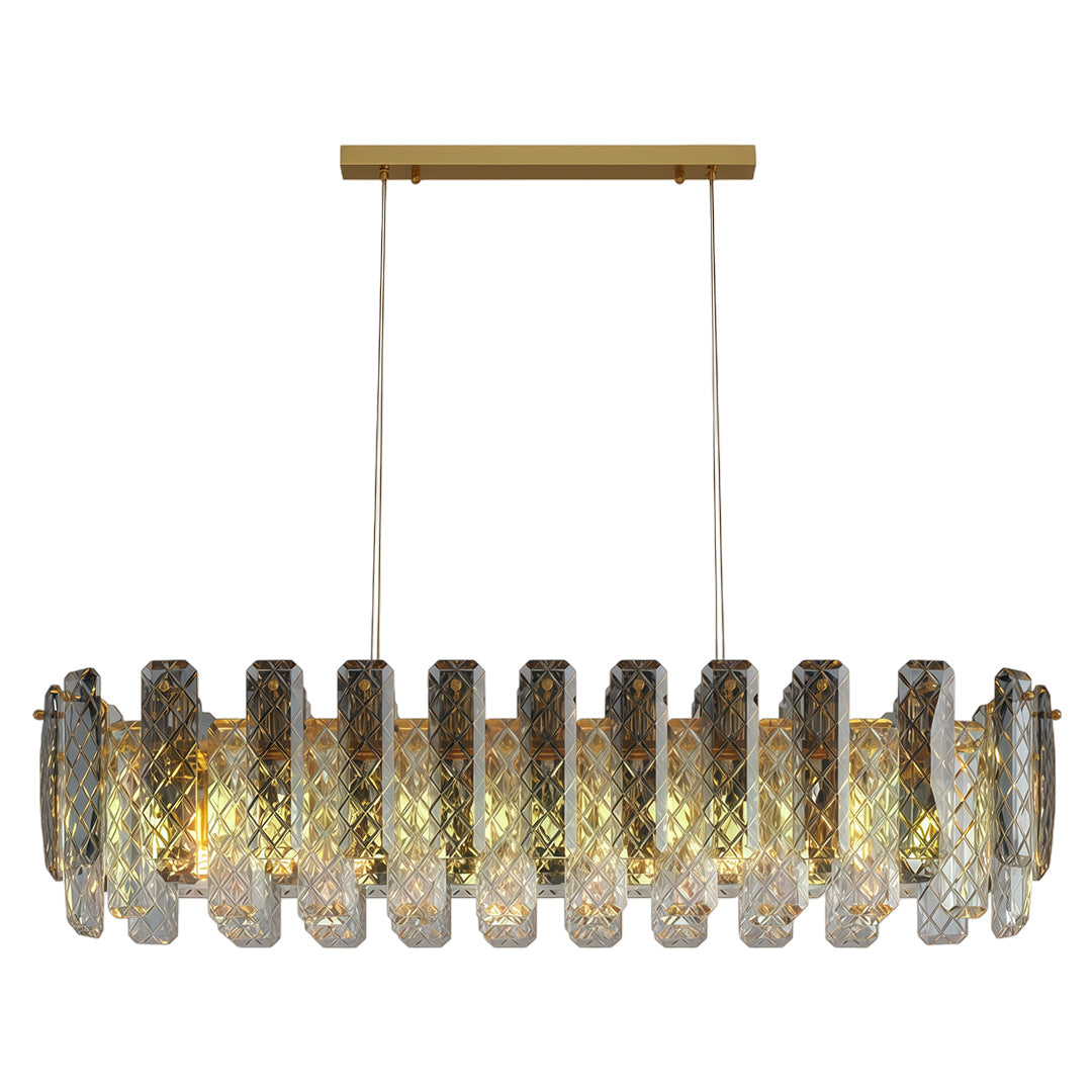 Lumière de Cristal Contemporary Crystal Chandelier with Adjustable Chain