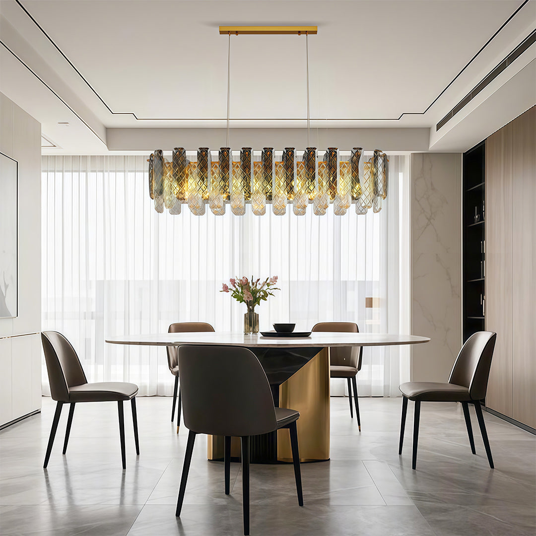 Lumière de Cristal Contemporary Crystal Chandelier with Adjustable Chain