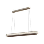 Ellipse Linear LED Pendant Light in Champagne Gold