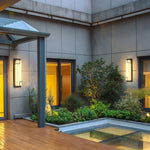 Black Stainless Steel Outdoor Wall Sconce with Marble Shade