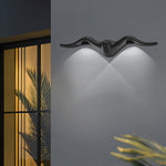 Aurelia Seagull Outdoor Wall Sconce in Matte Black or White