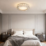Lumina Crystal Flush Mount Ceiling Light – Contemporary LED Linear Fixture