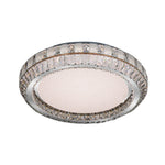 Lumina Crystal Flush Mount Ceiling Light – Contemporary LED Linear Fixture