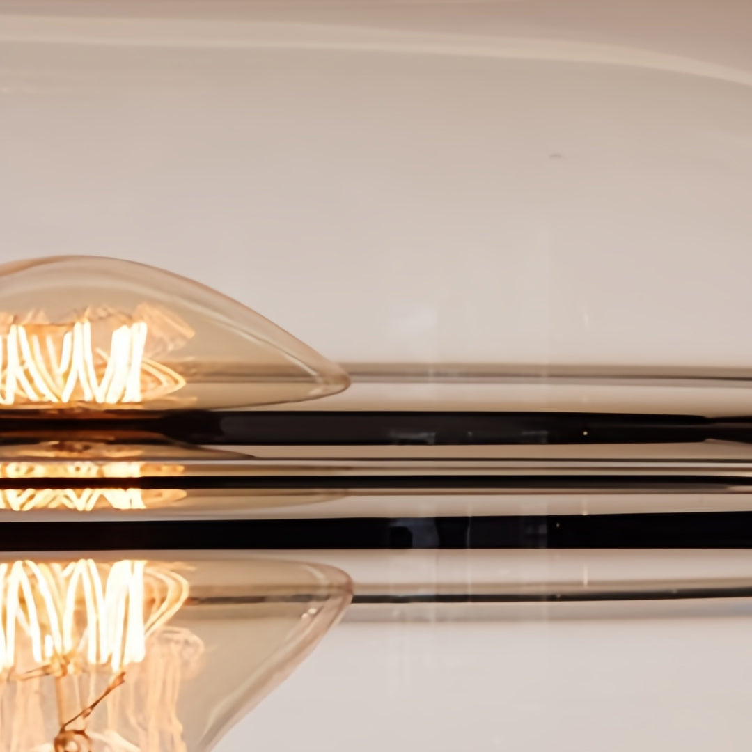 Nordic Glass Table Lamp with Four-Legged Iron Base for Modern Interiors