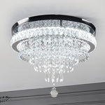 Aurelia Crystal Flush Mount Ceiling Light in Gold Stainless Steel