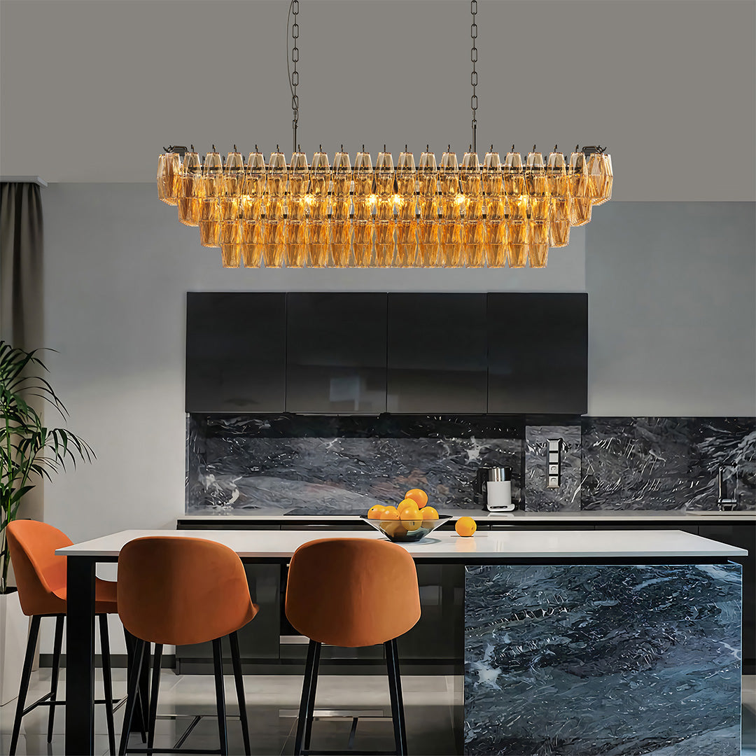 Modern Glass Pendant Chandelier 8-Light 10-Light American Luxury Ceiling Light
